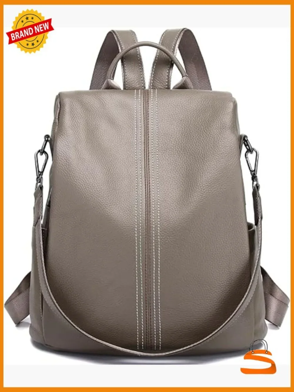 Genuine Leather Backpack Purse Daypack Shoulder Bag Anti-Theft Travel